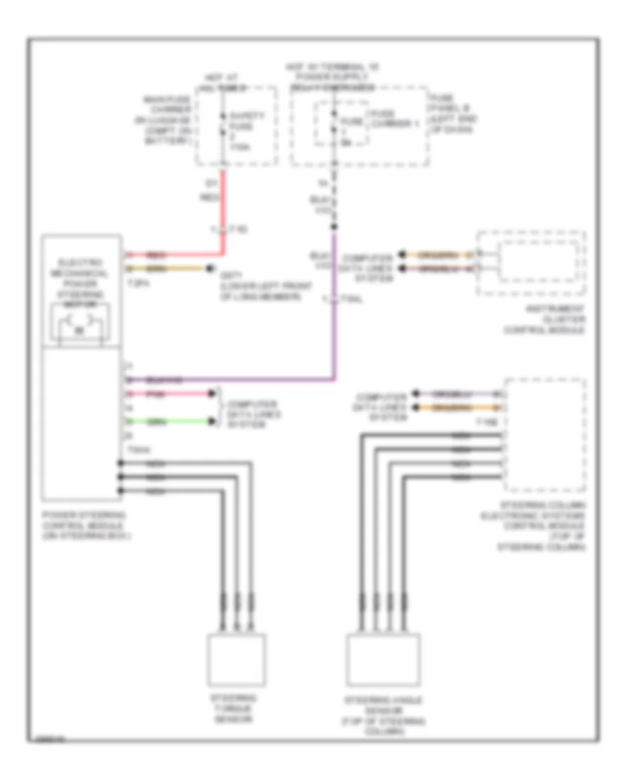 Electromechanical Power Steering Wiring Diagram for Audi A7 Premium 2013