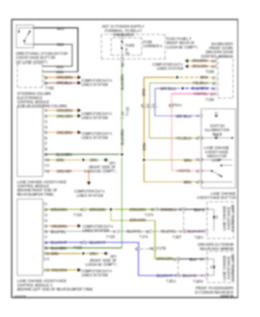 Lane Change Assistance Wiring Diagram for Audi A7 Premium 2013