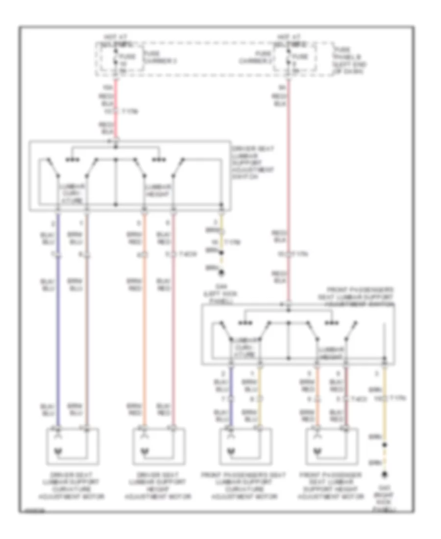 Lumbar Wiring Diagram for Audi A7 Premium 2013