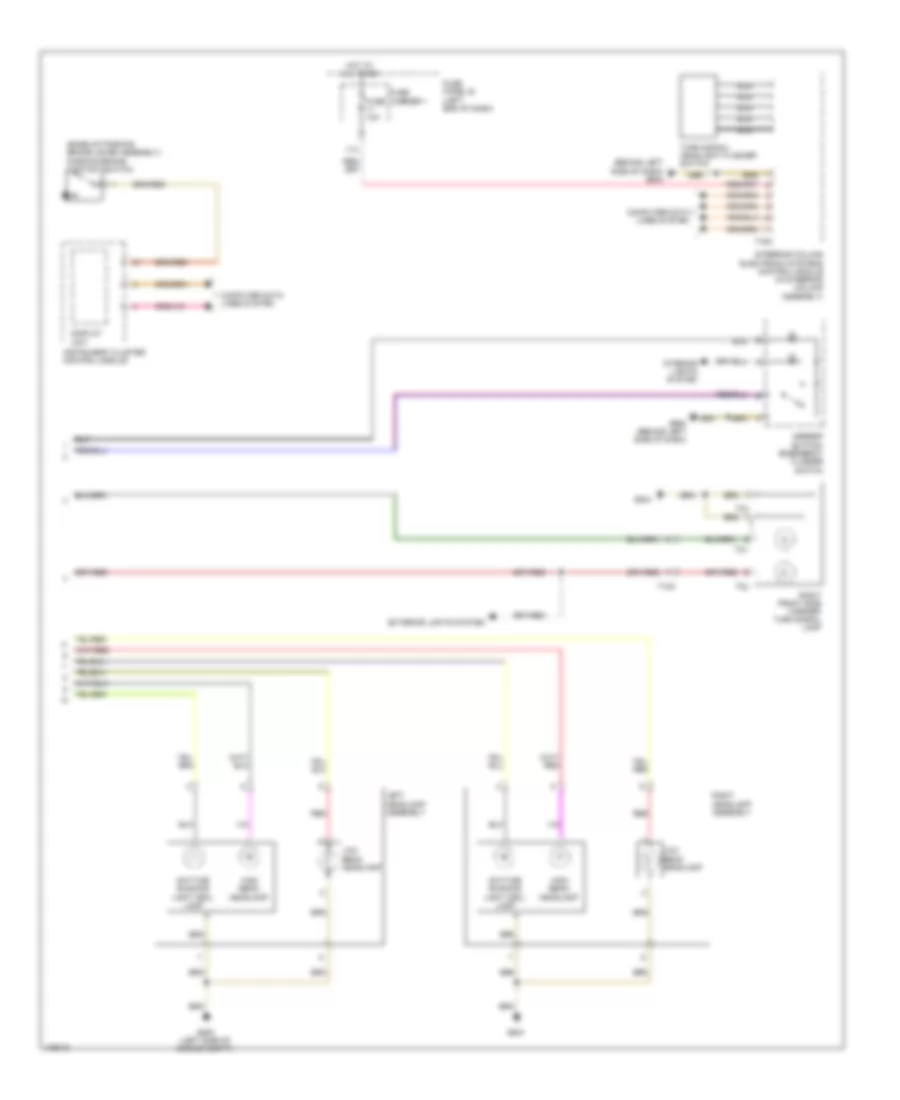 Headlights Wiring Diagram without Bi Xenon Headlights 2 of 2 for Audi Q7 Premium Plus 2014