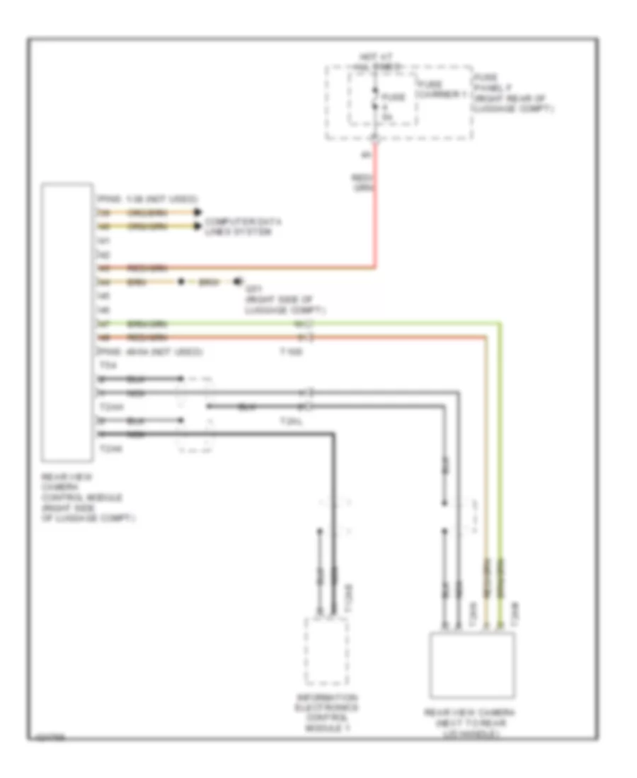 Rear Camera Wiring Diagram for Audi Q7 Premium Plus 2014