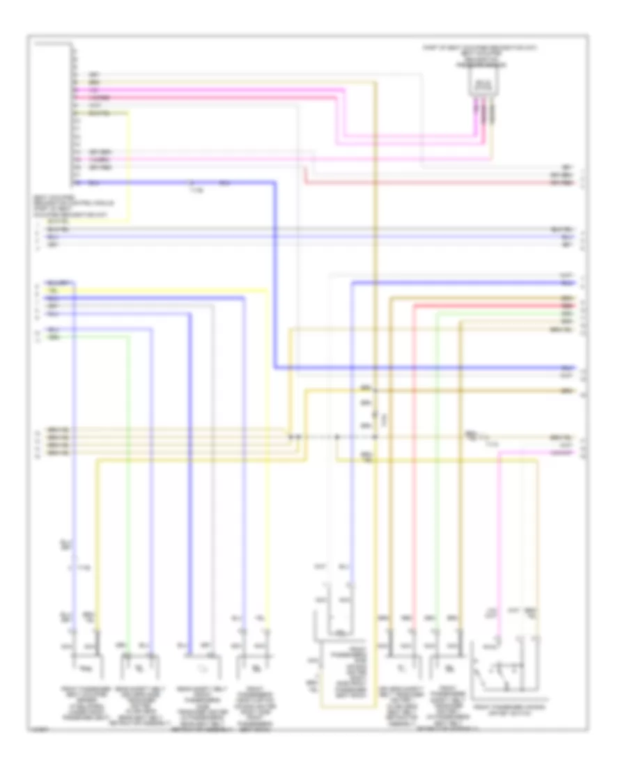 Supplemental Restraints Wiring Diagram (2 of 3) for Audi Q7 Prestige 2014