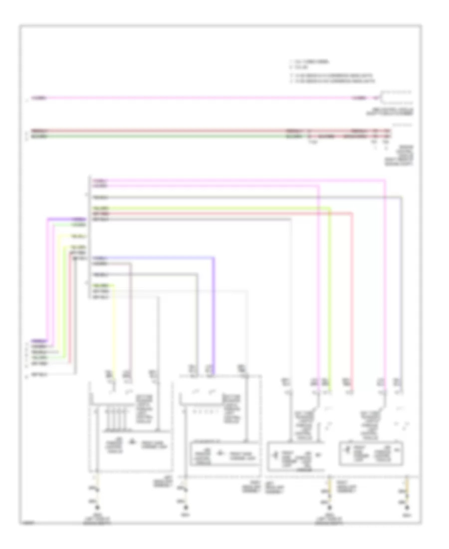 Exterior Lamps Wiring Diagram (4 of 4) for Audi Q7 Prestige 2014