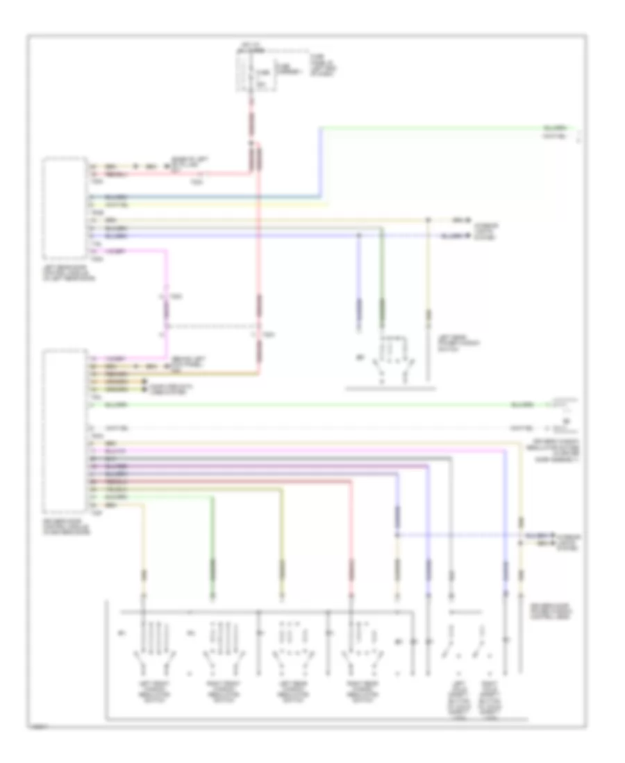 Power Windows Wiring Diagram 1 of 2 for Audi Q7 Prestige 2014