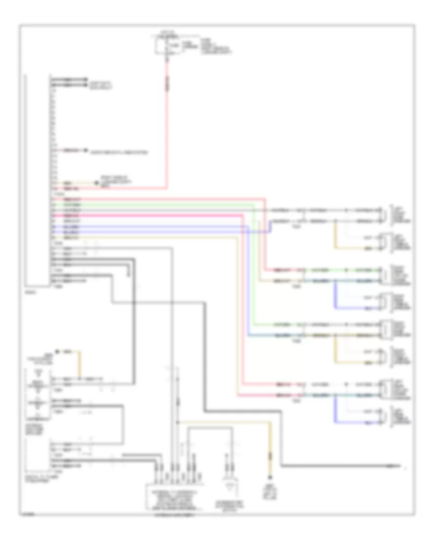 Radio Wiring Diagram Basic 1 of 2 for Audi Q7 Prestige 2014