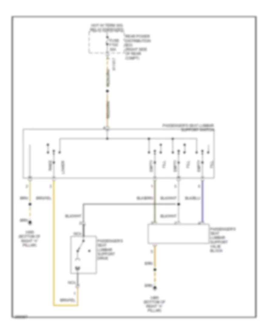 пассажир s Электросхема регулировки поясницы для BMW X5 30i 2008