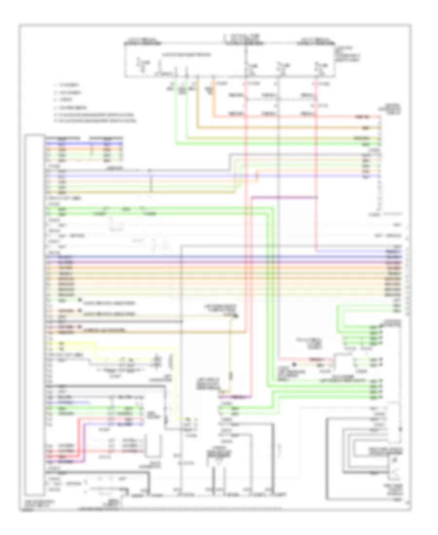 Navigation Wiring Diagram, Except Convertible withCIC & Hifi Radio (1 из 2) для BMW 335d 2011