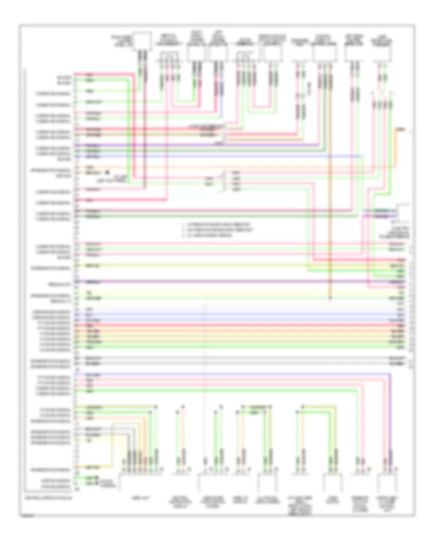 Электросхема линии передачи данных CAN (1 из 3) для BMW 535xi GT 2011