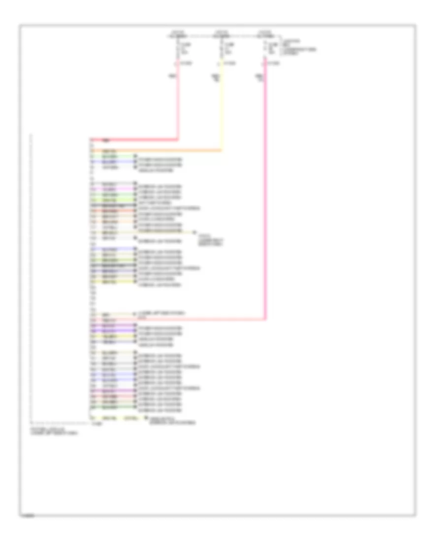 схема управляющего модуля Footwell (2 из 2) для BMW 335i 2013