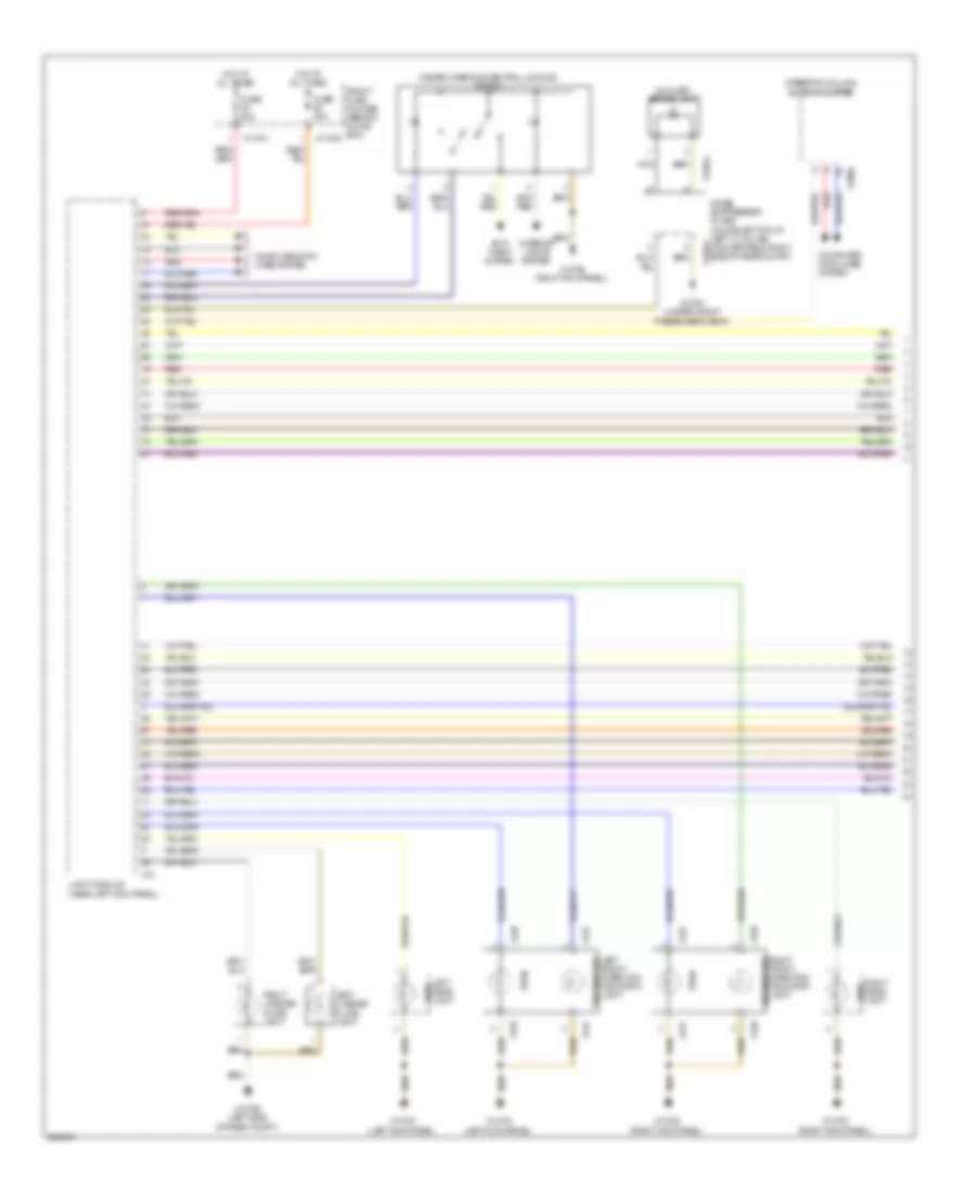 Электросхема внешнего освещения (1 из 2) для BMW 650i 2009