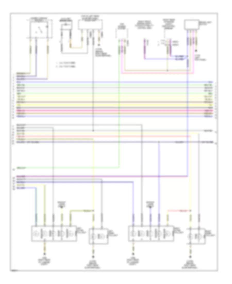 Электросхема внешнего освещения (2 из 3) для BMW X6 M 2011