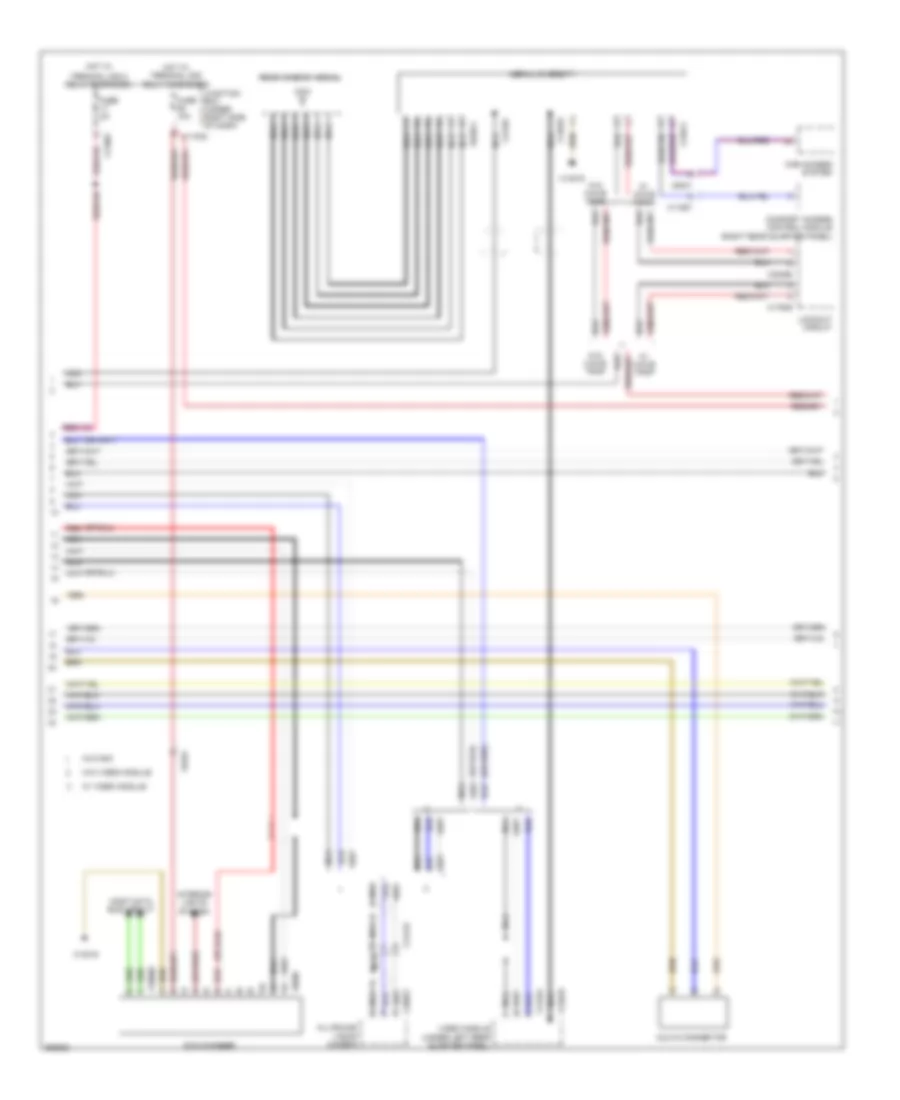 Navigation Wiring Diagram, withActive Sound Design & Hifi Radio (2 из 3) для BMW X6 M 2011