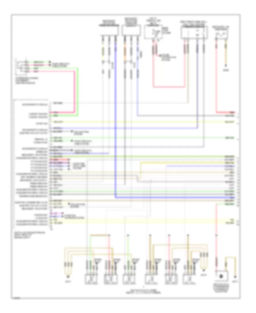 6.0L звукопровод, Электросхема системы управления двигателем (1 из 9) для BMW 760Li 2013