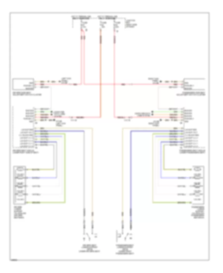 Front Lumbar Wiring Diagram, withMulti-Function Seats & without Активные Места для BMW 550xi GT 2010
