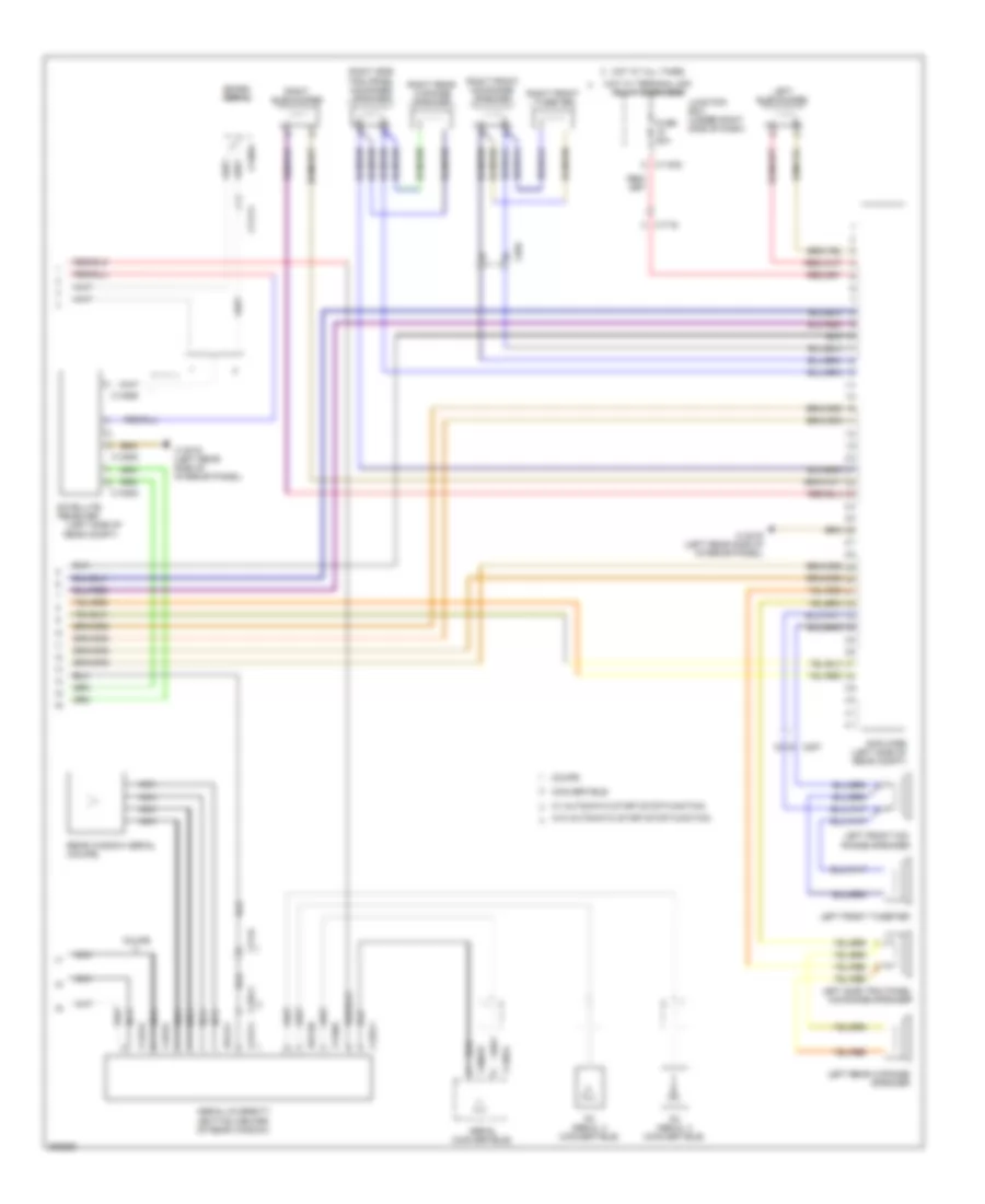 Navigation Wiring Diagram, Hifi Radio without CCC & M-ASK (2 из 2) для BMW 135i 2011