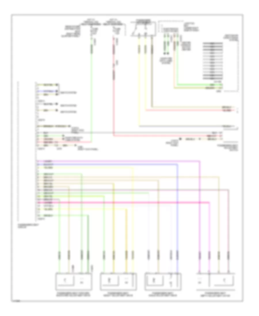 Электросхема памяти пассажирского сиденья (1 из 2) для BMW X6 35i 2013