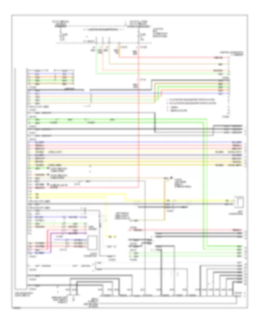 Navigation Wiring Diagram, Except Convertible with Base Radio (1 of 2) for BMW 328xi 2011