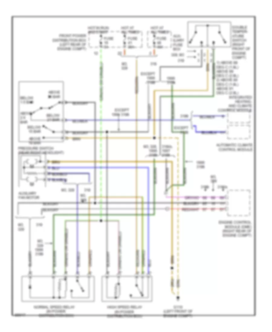 Auxiliary Cooling Fan Wiring Diagram for BMW 328is 1997