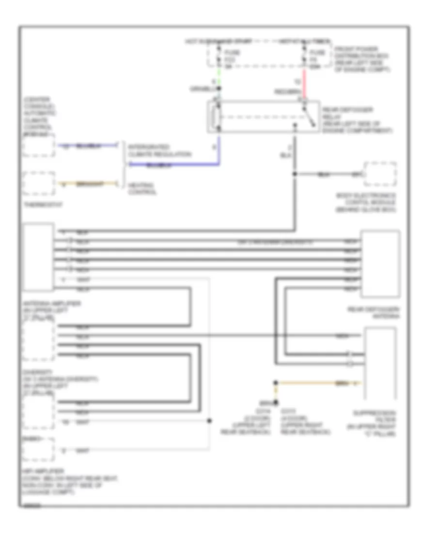 Defogger Wiring Diagram for BMW 328is 1997