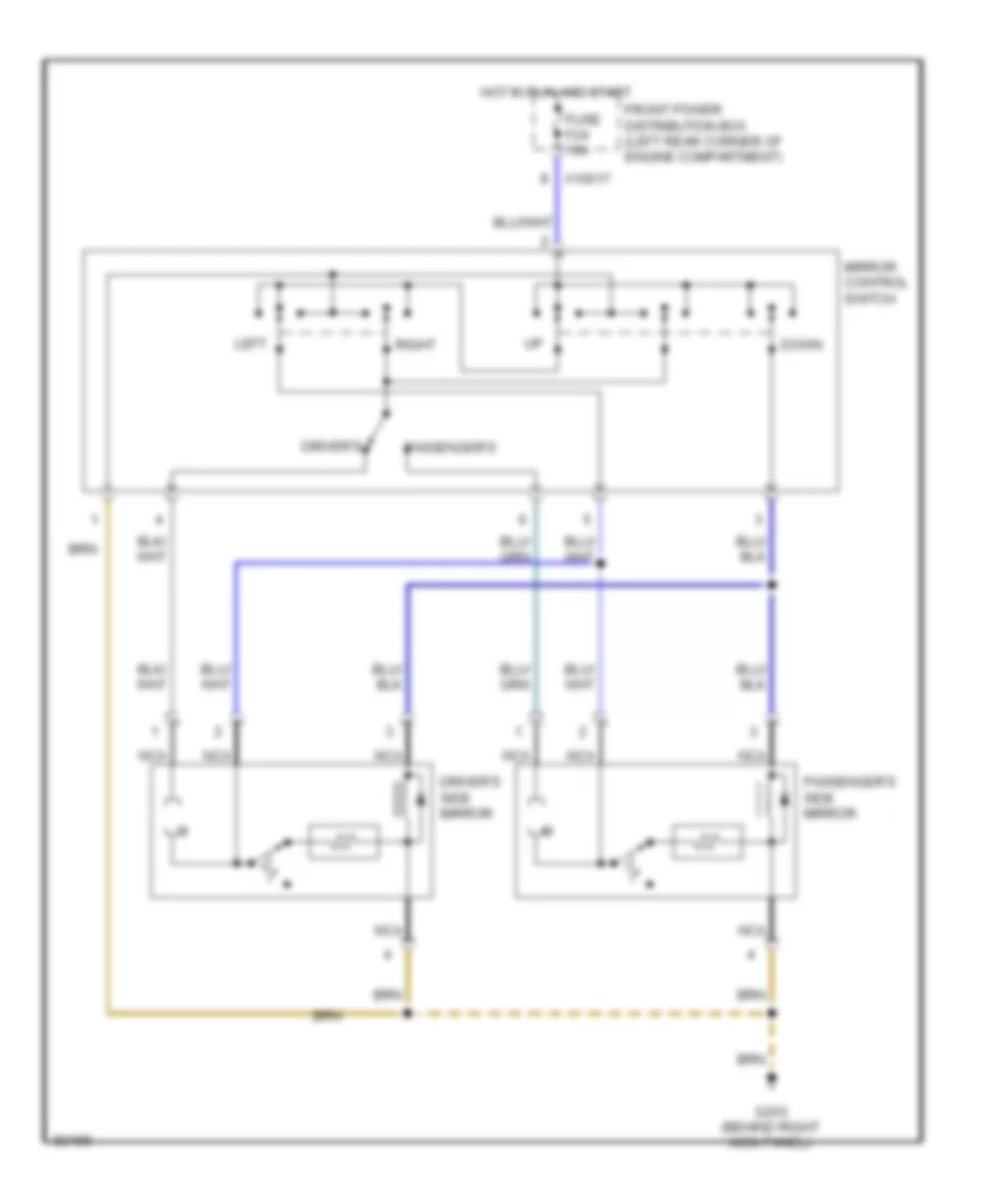 Power Mirror Wiring Diagram for BMW 328is 1997