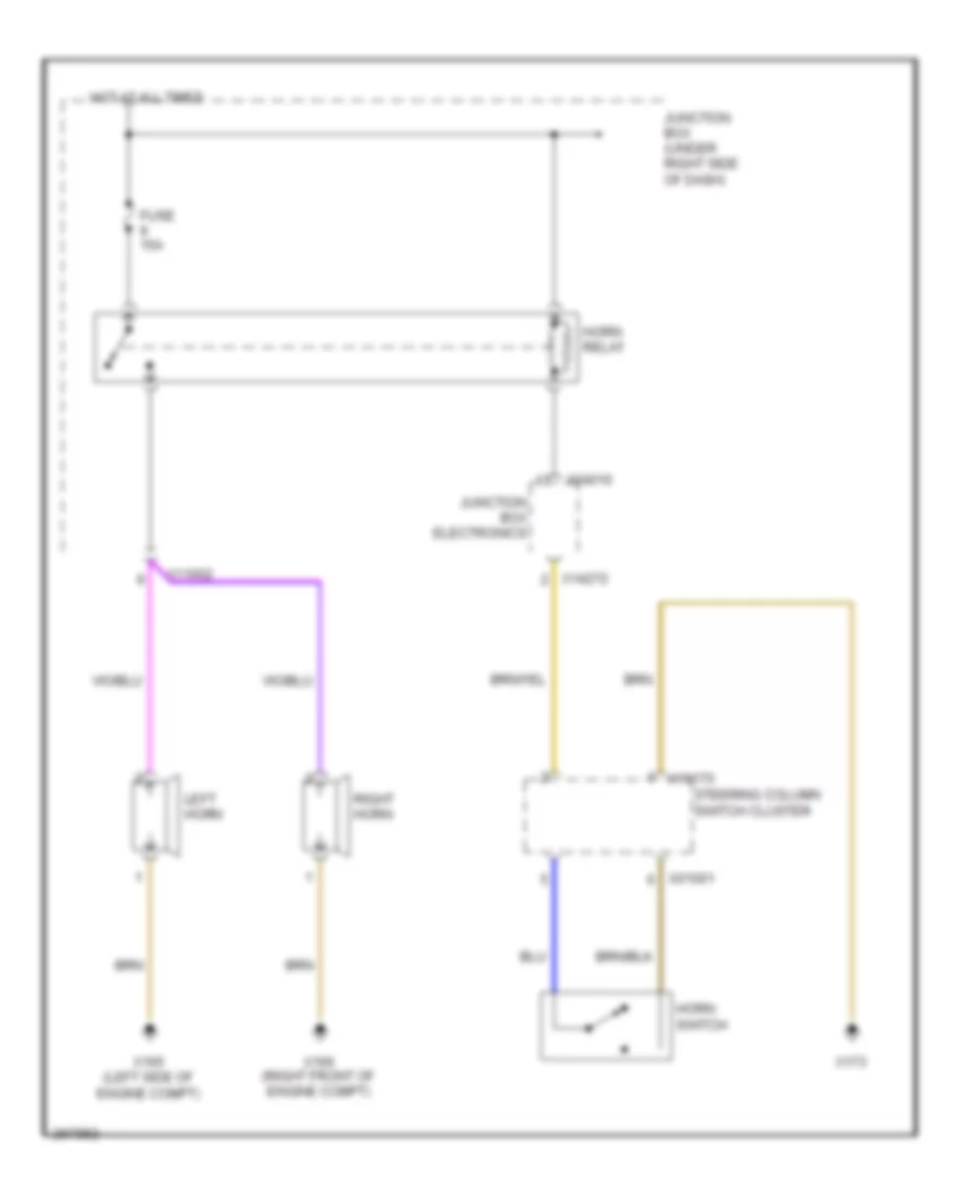Horn Wiring Diagram for BMW X5 30i 2008