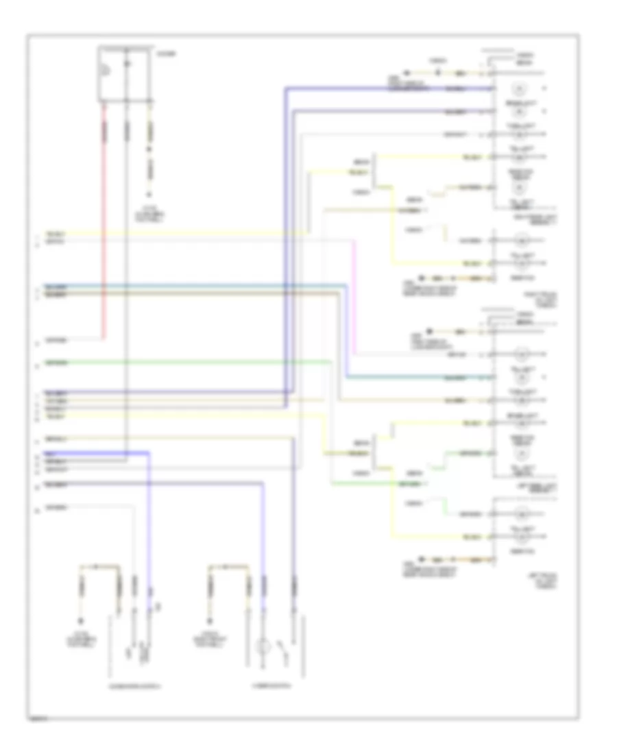 Exterior Lamps Wiring Diagram (2 of 2) for BMW 528i 1997