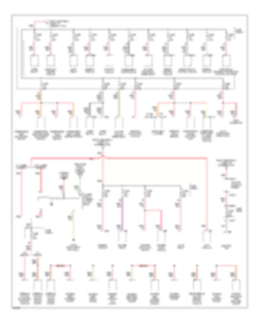 Power Distribution Wiring Diagram (2 of 6) for BMW 528i 1997