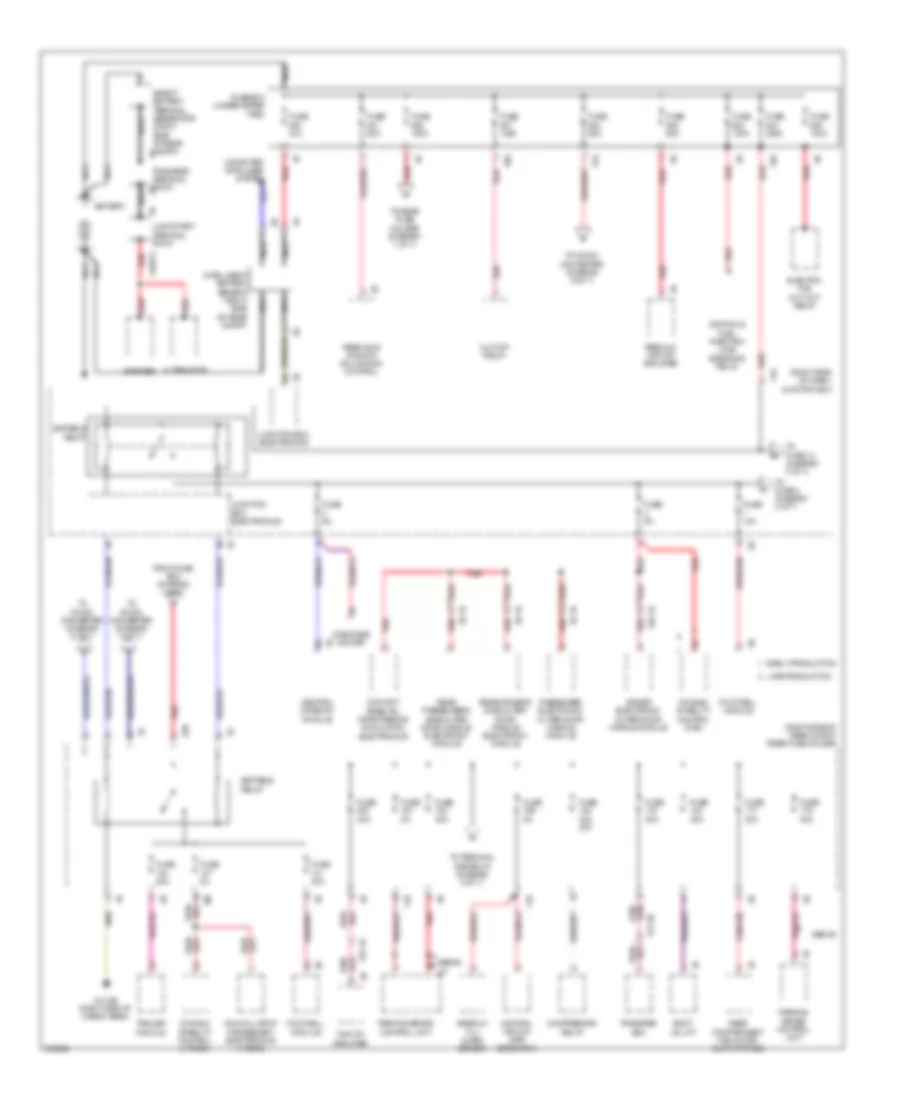 Power Distribution Wiring Diagram 1 of 7 for BMW 550i 2012