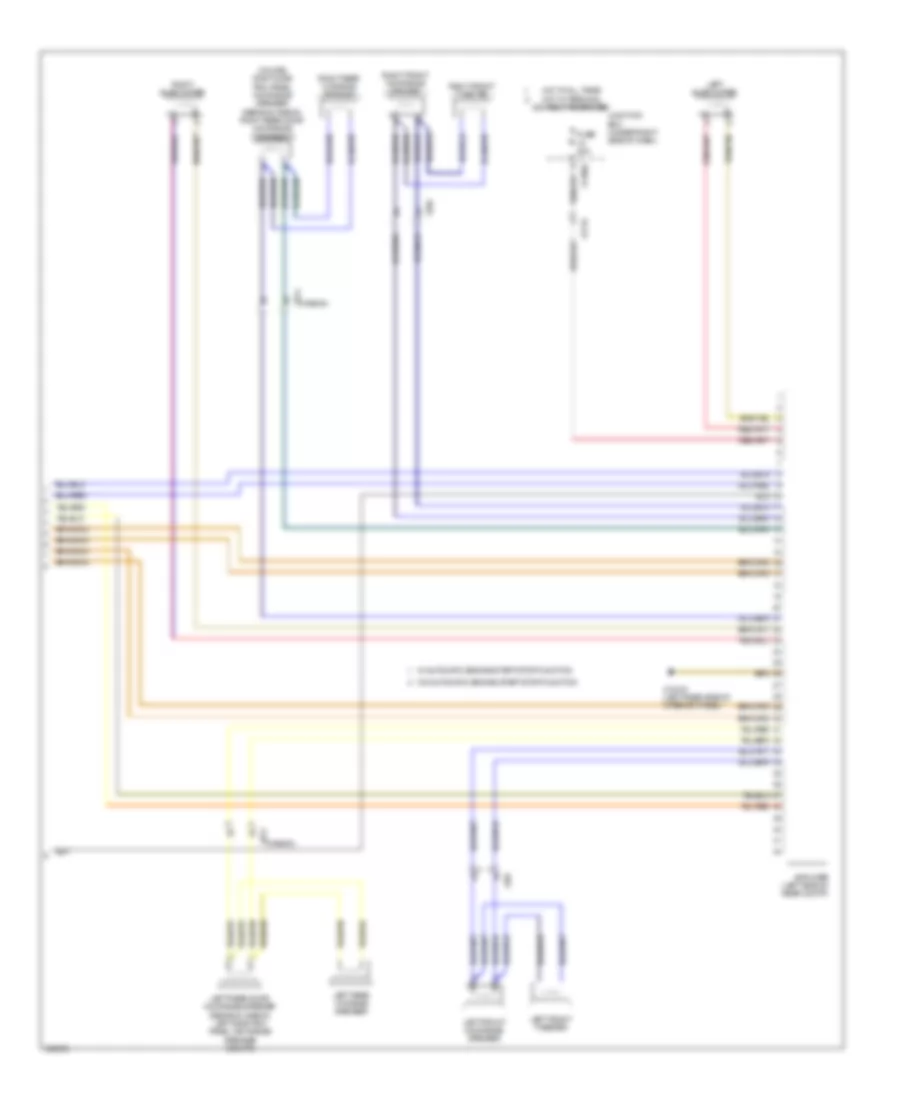 Hifi Radio Wiring Diagram, Except Convertible without CIC, CCC  M-ASK (2 of 2) for BMW 335d 2011