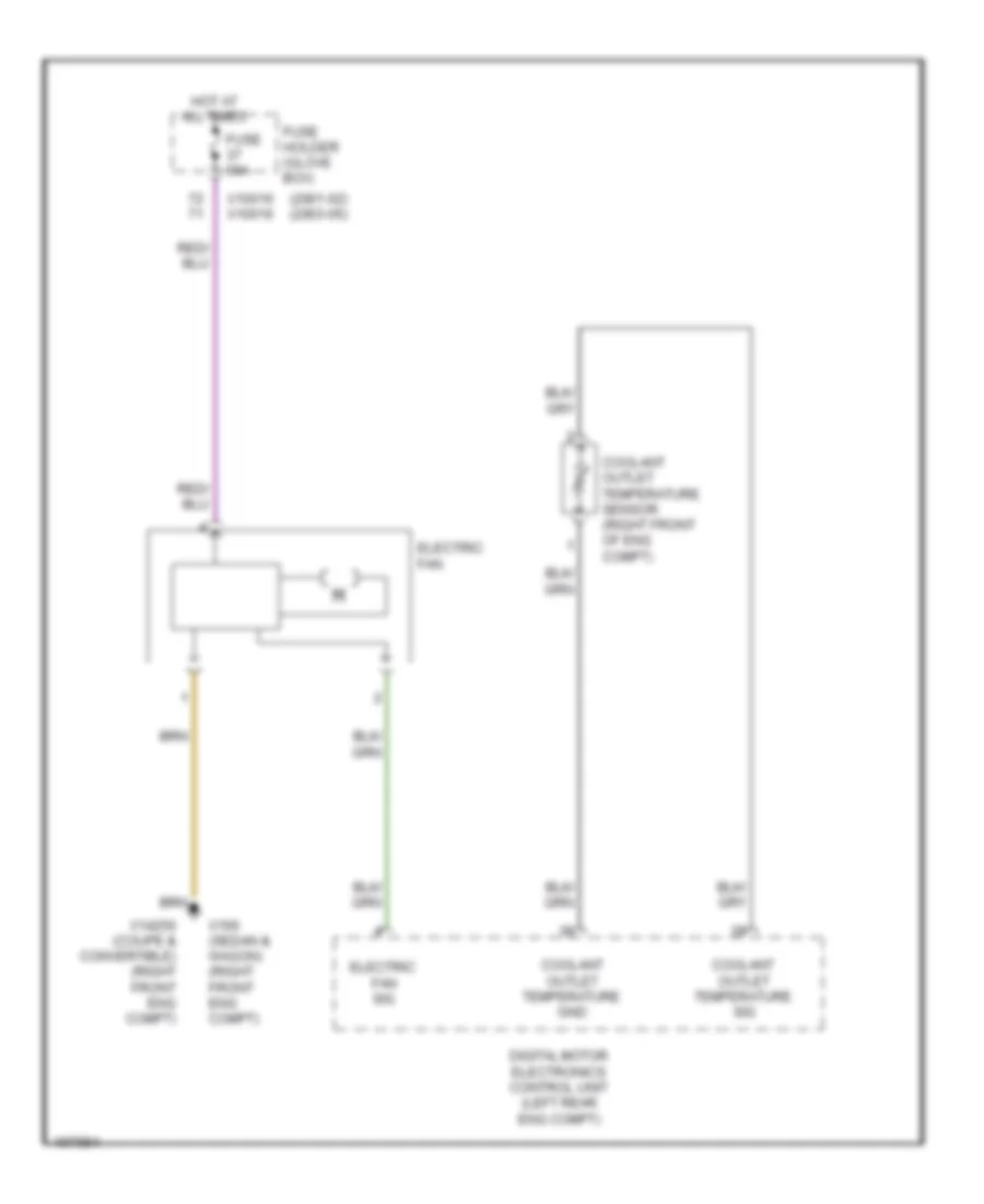 Cooling Fan Wiring Diagram for BMW 325xi 2001