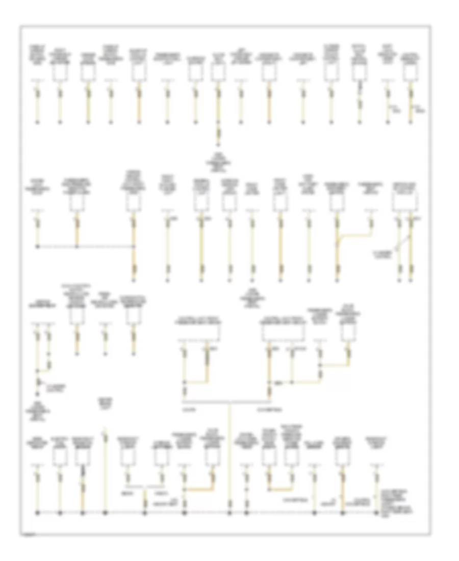 Ground Distribution Wiring Diagram (3 of 4) for BMW 325xi 2001