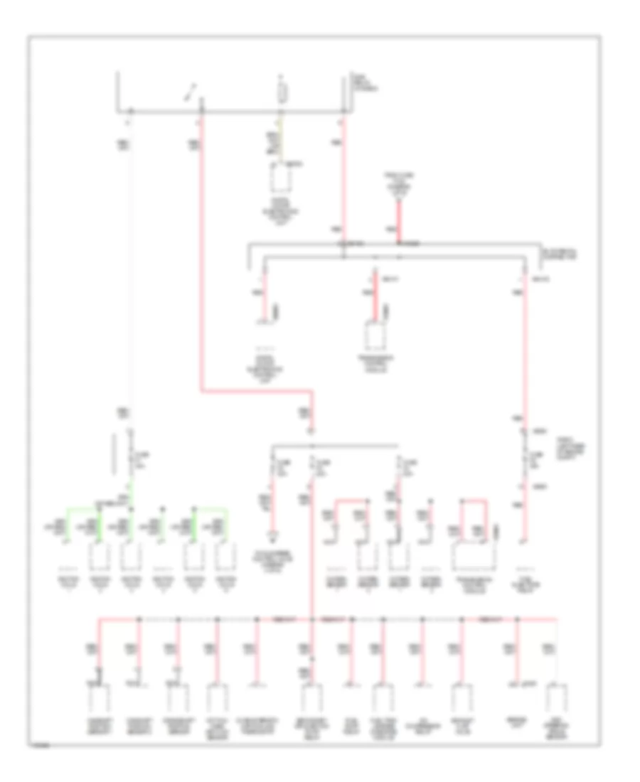 Power Distribution Wiring Diagram (2 of 6) for BMW 325xi 2001