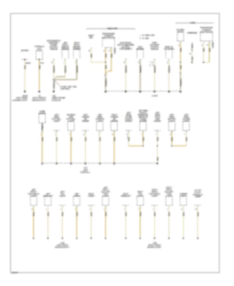 Ground Distribution Wiring Diagram 1 of 9 for BMW 740i 1997