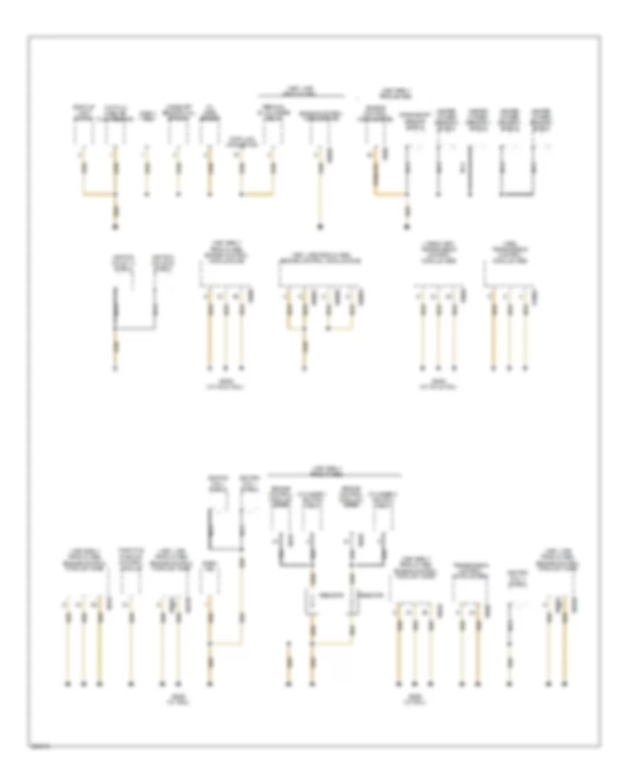 Ground Distribution Wiring Diagram 6 of 9 for BMW 740i 1997