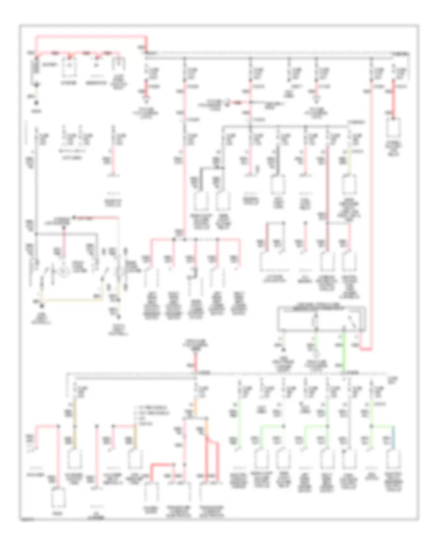 Power Distribution Wiring Diagram 1 of 6 for BMW 740i 1997