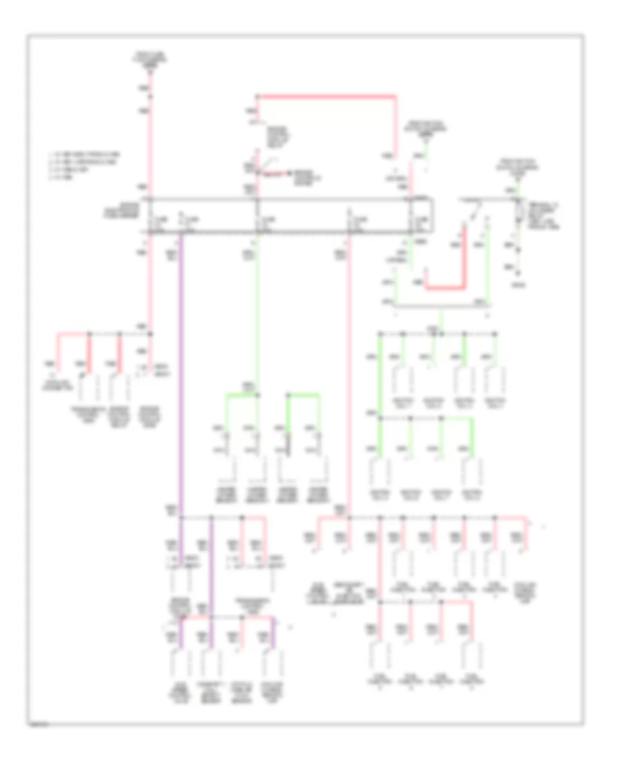 Power Distribution Wiring Diagram 3 of 6 for BMW 740i 1997