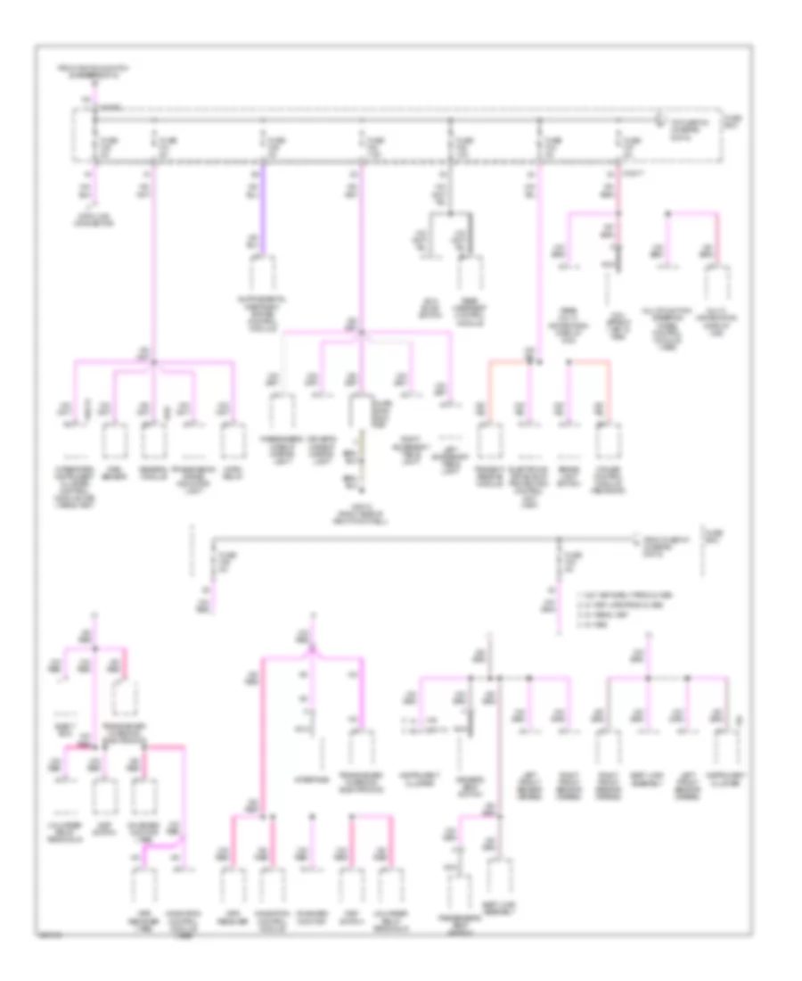 Power Distribution Wiring Diagram 6 of 6 for BMW 740i 1997