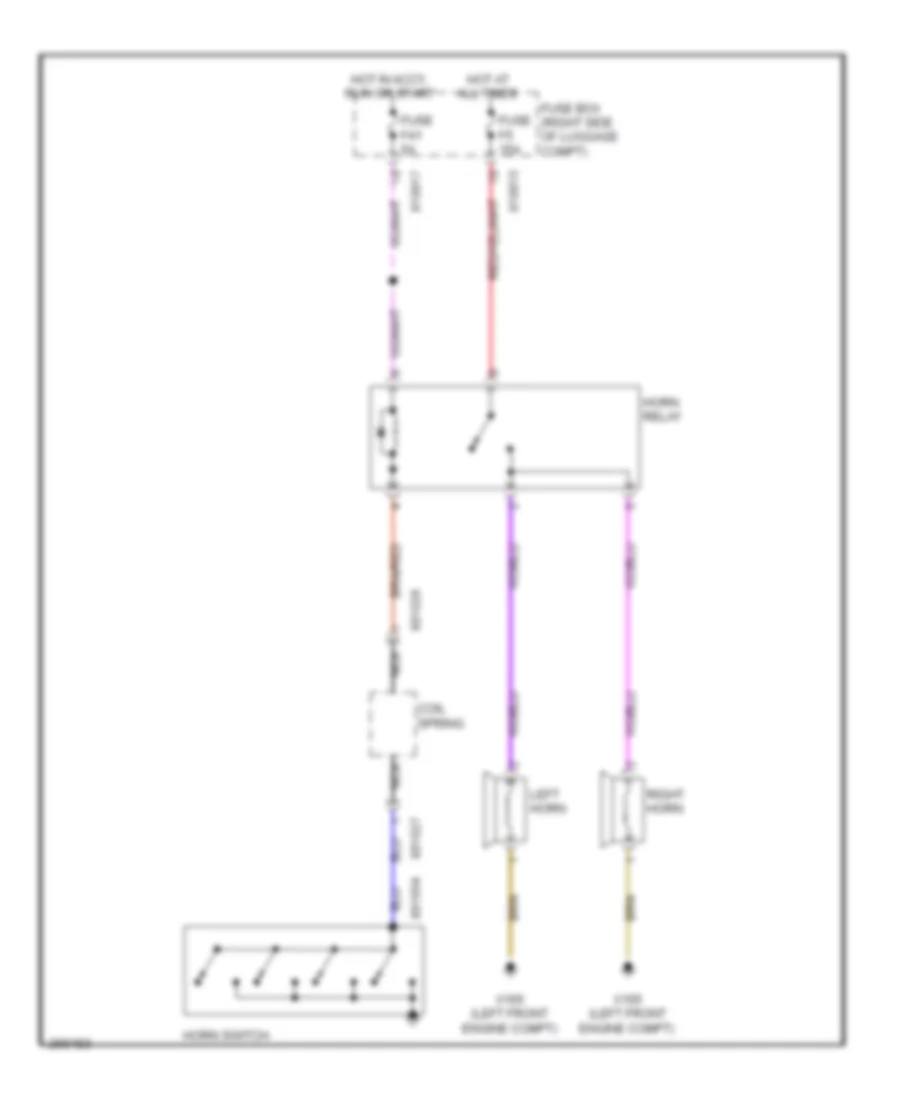 Horn Wiring Diagram for BMW 740iL 1997