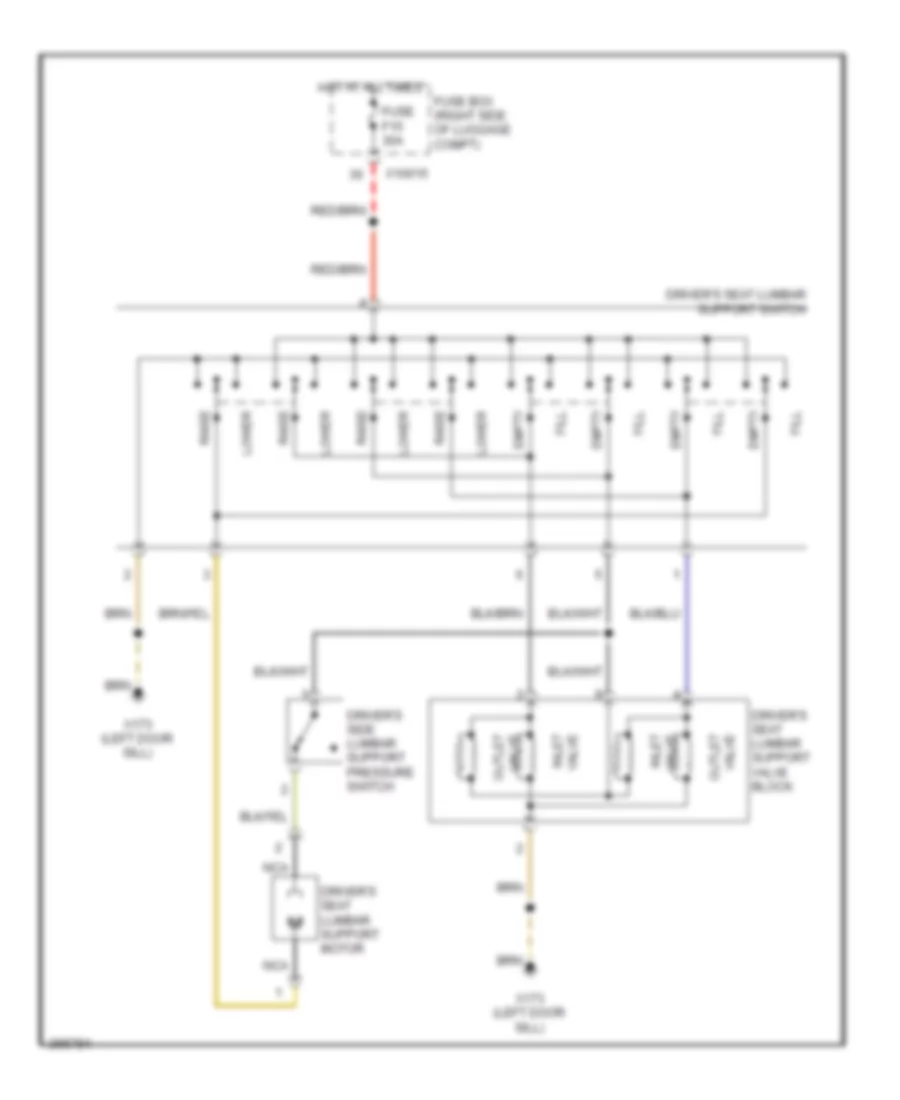 Driver s Lumbar Wiring Diagram for BMW 740iL 1997