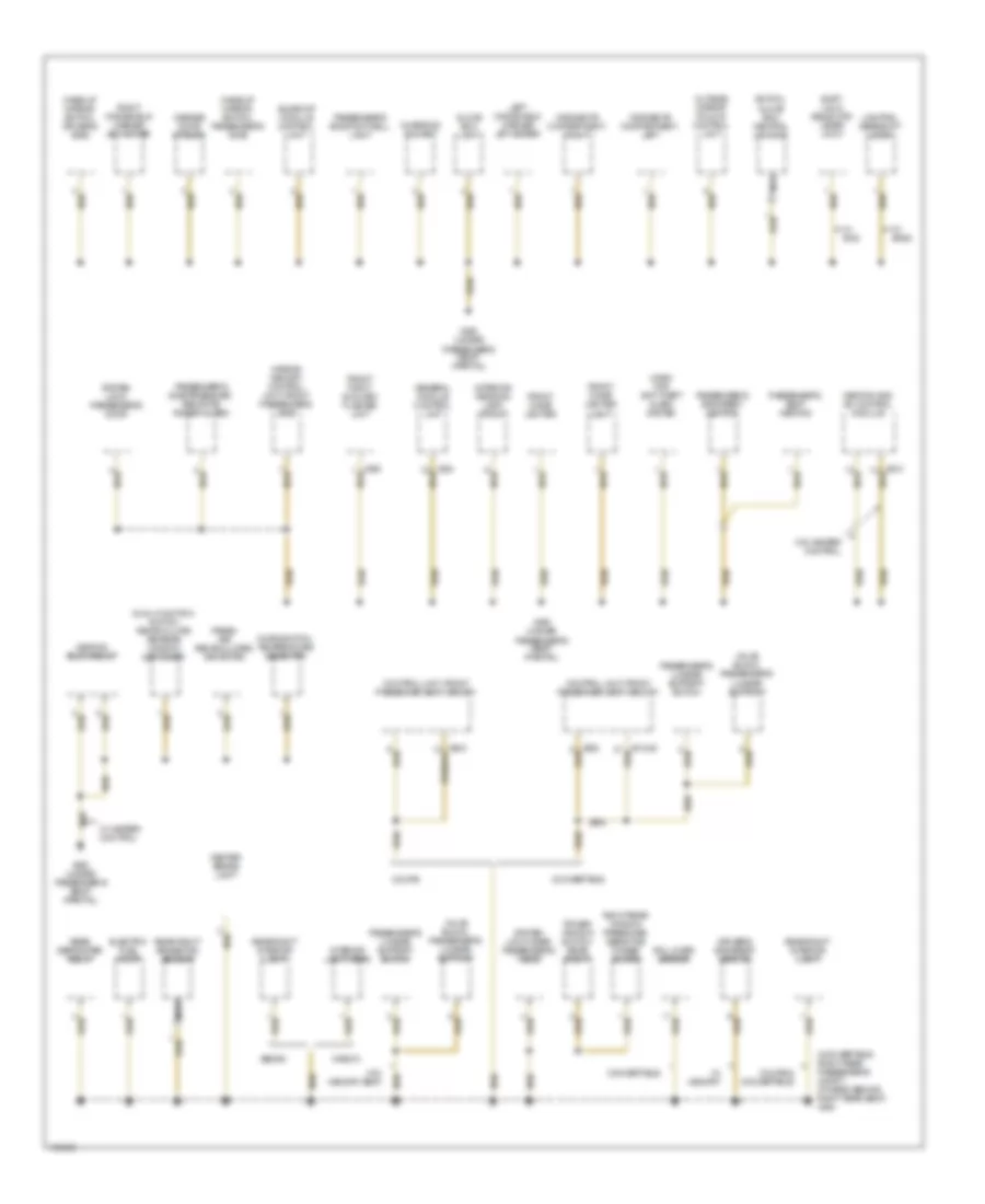 Ground Distribution Wiring Diagram 3 of 4 for BMW 330xi 2001