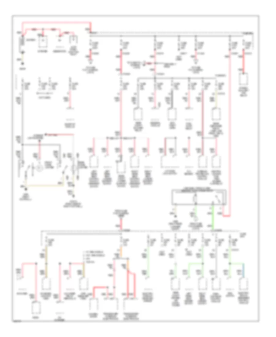 Power Distribution Wiring Diagram 1 of 6 for BMW 750iL 1997
