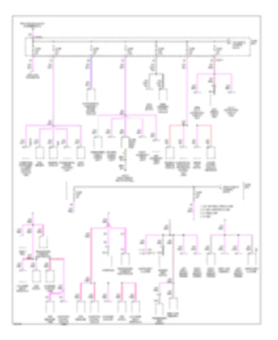 Power Distribution Wiring Diagram (6 of 6) for BMW 750iL 1997