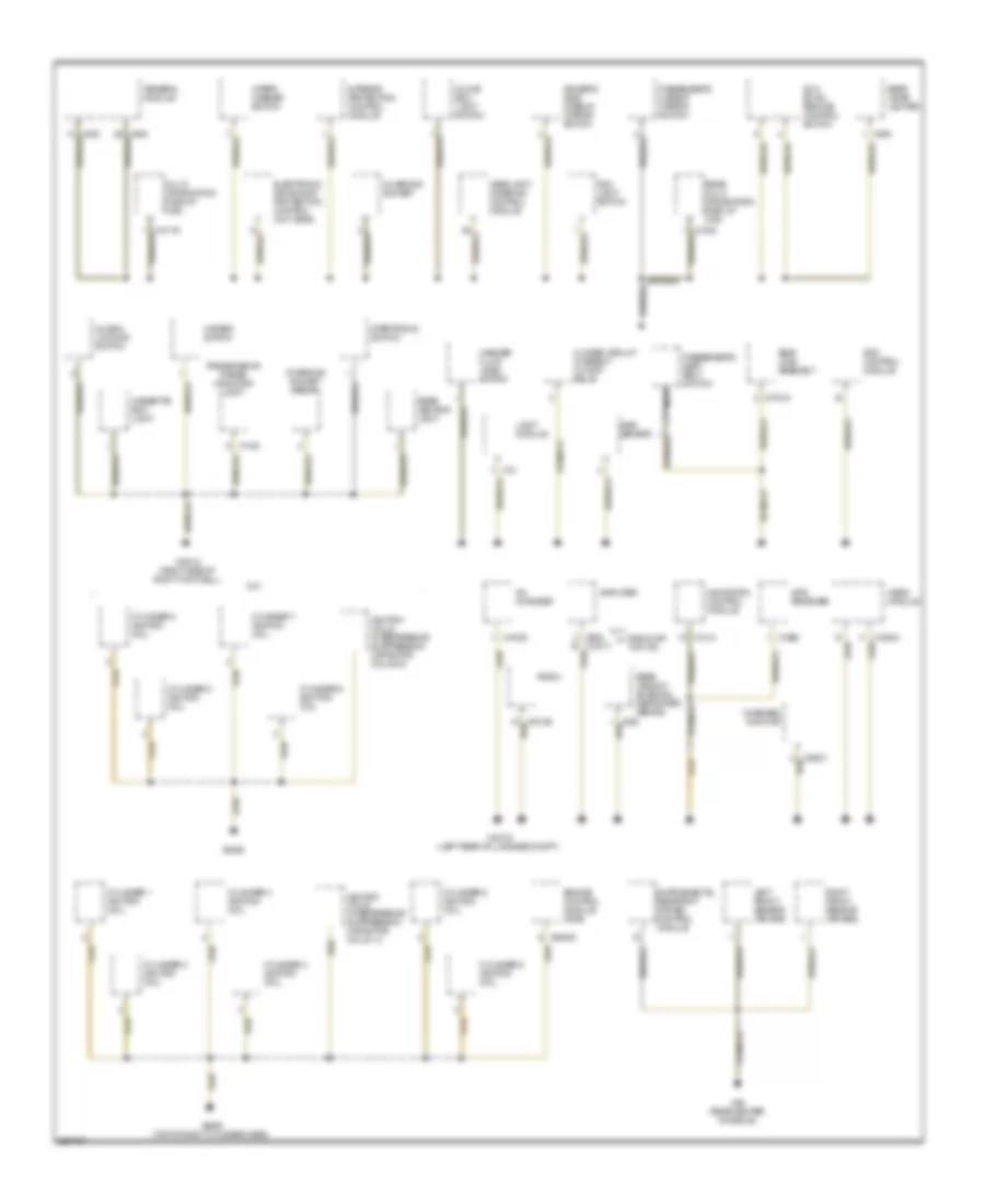 Ground Distribution Wiring Diagram (3 of 6) for BMW 525i 2001
