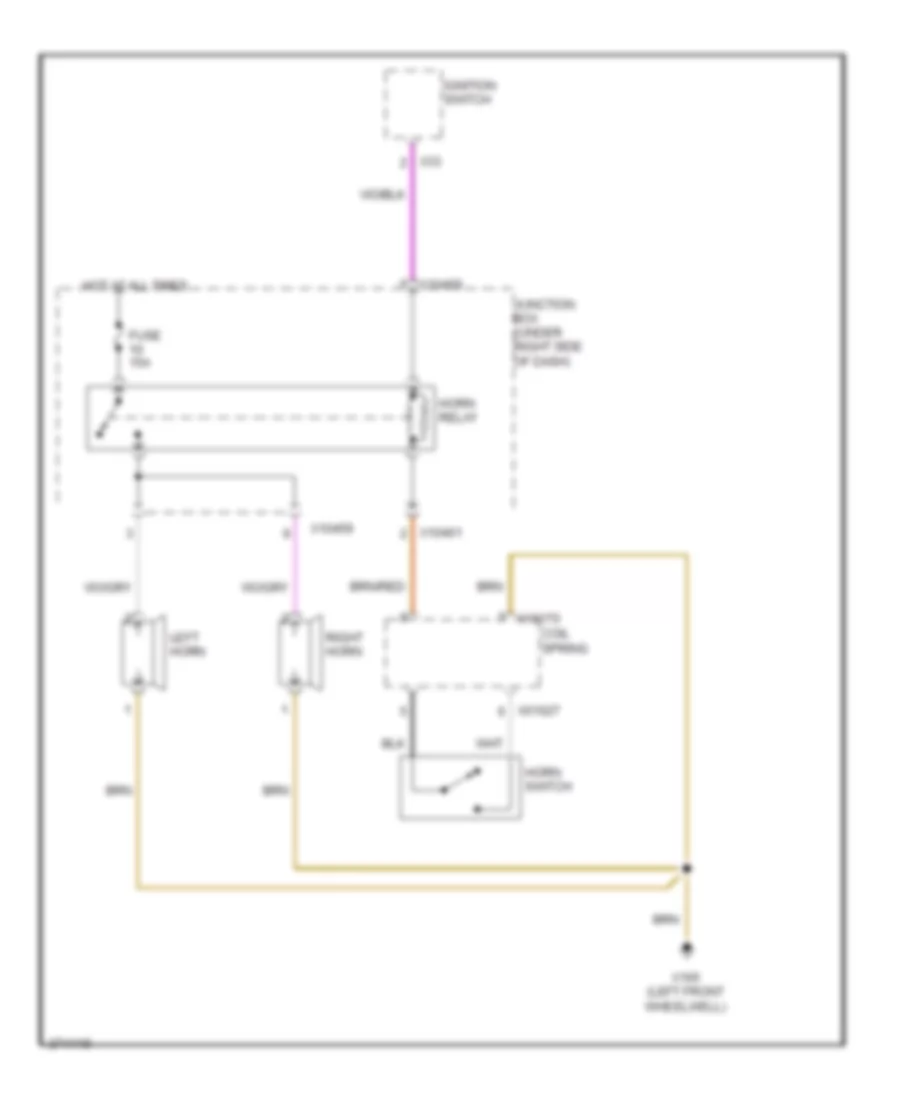 Horn Wiring Diagram for BMW X5 30i 2005