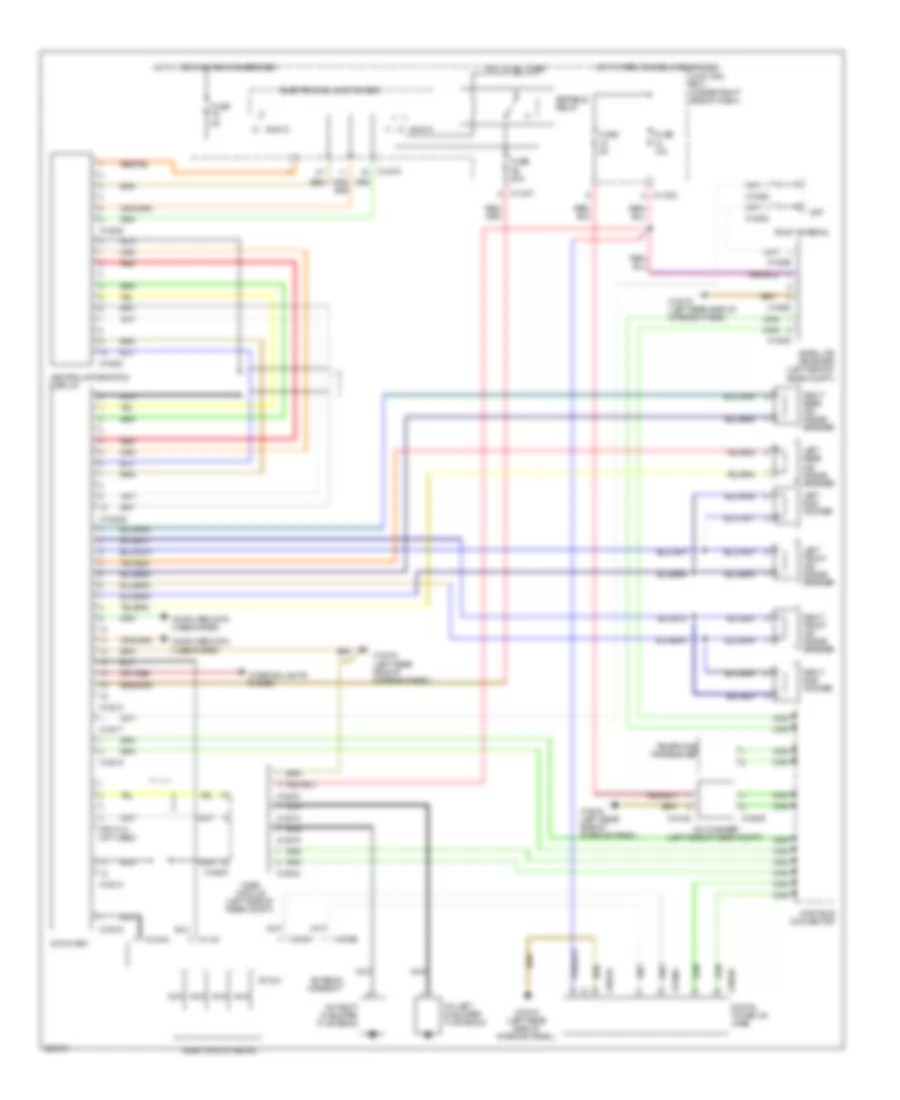 Radio Wiring Diagram, Except Convertible without Car Information Computer, Base Radio for BMW 128i 2009