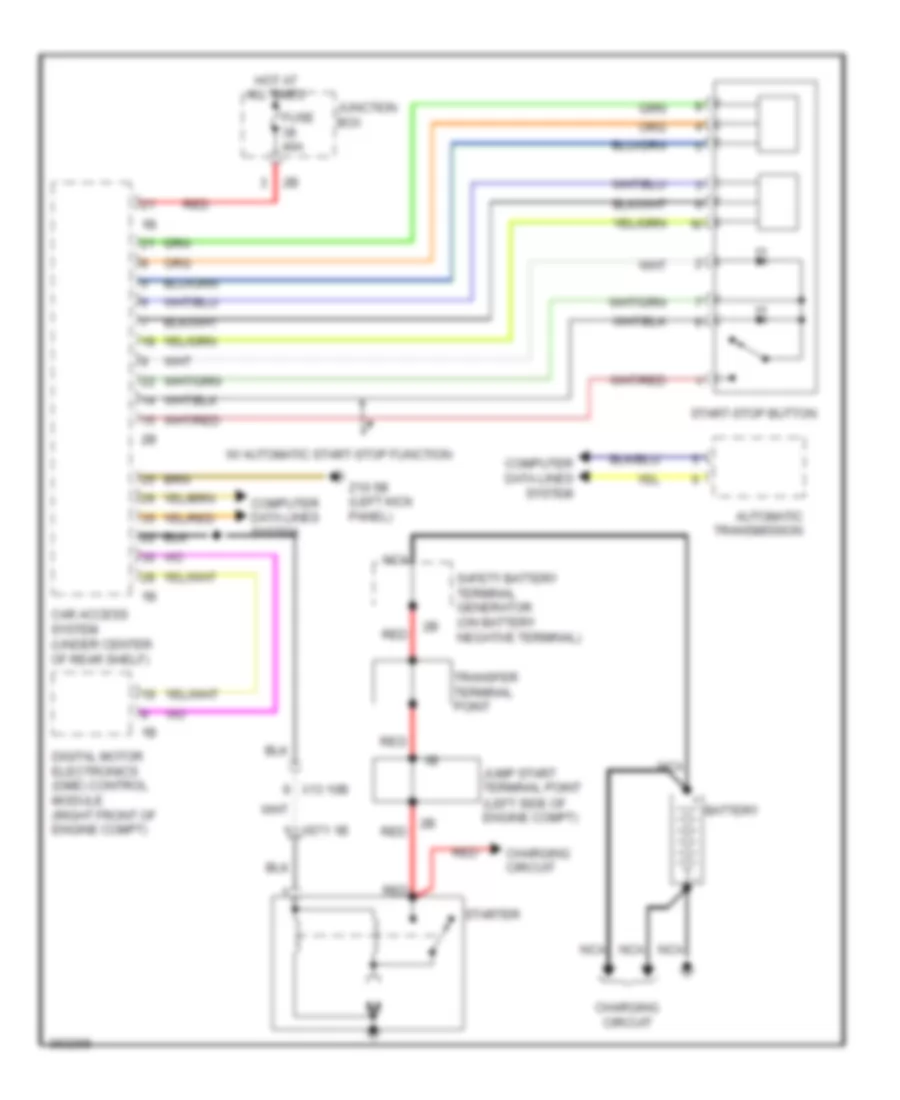 Starting Wiring Diagram for BMW 640i 2012