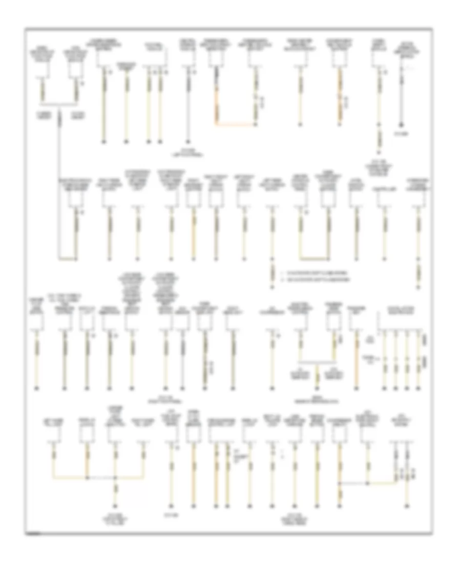 Ground Distribution Wiring Diagram (4 of 6) for BMW 528i 2011