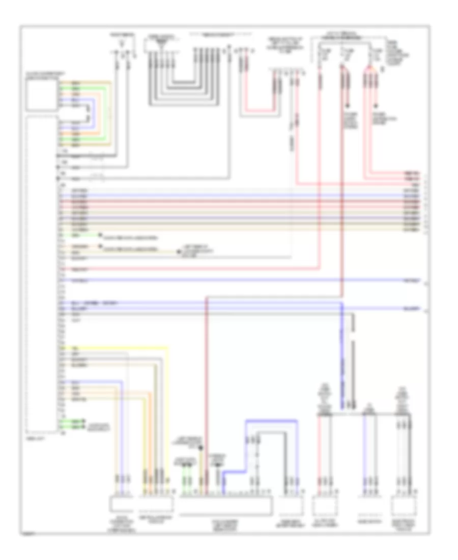Navigation Wiring Diagram, Basic without Hifi Radio (1 of 2) for BMW 528i 2011