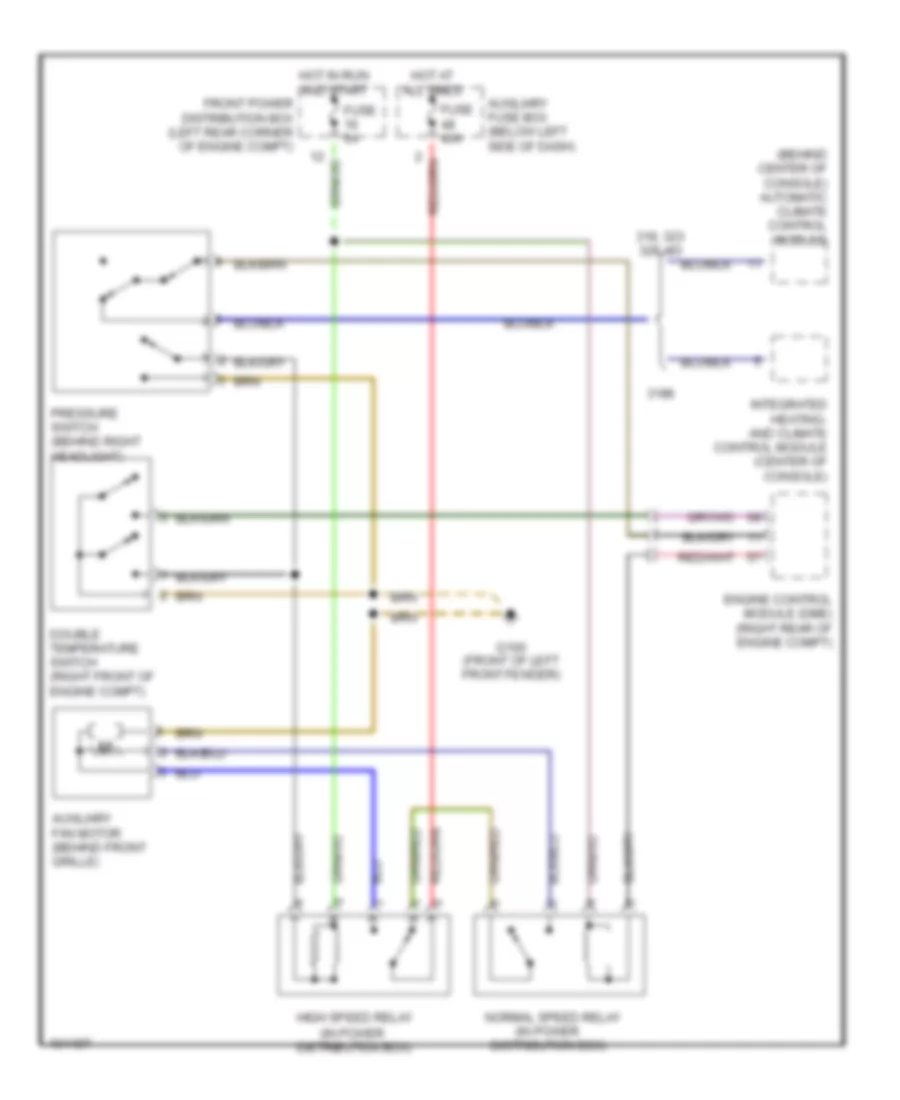 Cooling Fan Wiring Diagram for BMW 318i 1998