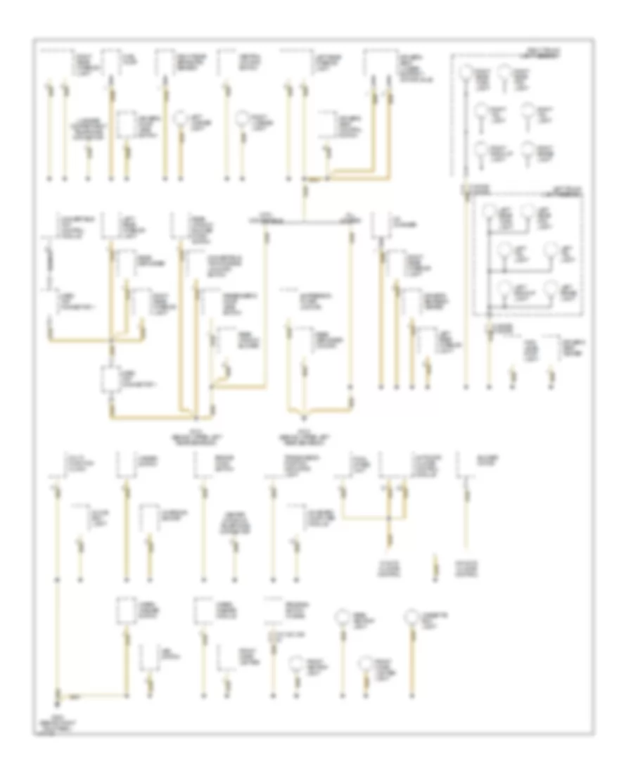Ground Distribution Wiring Diagram 4 of 4 for BMW 318i 1998